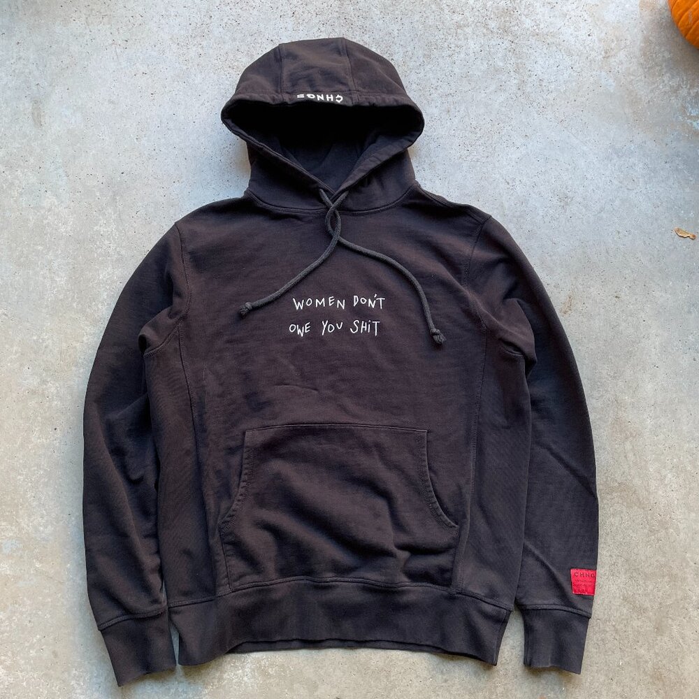 CHNGE Organic Cotton WOMEN DON’T OWE YOU SH*T Embroidered Sweatshirt